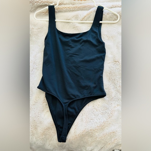 Babaton Contour Squareneck Bodysuit with Thong-cut bottom—Dark Blue - Picture 4 of 4